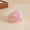 Anillos de Resina con Degradado Transfronterizos Europeos y Americanos, Anillos de Dedo Índice Retro Franceses de Gama Alta de Nicho, Lujo Ligero, Accesorios para Manos Simples y Versátiles