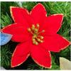 Atacado do Fabricante Transfronteiriço Flor de Natal Dourada Flores de Natal Decorações de Natal Acessórios para Guirlanda de Natal Suprimentos de Natal