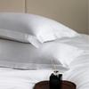 Funda de Almohada Blanca de Algodón Puro Personalizada para Hotel Hotel B&B Ropa de Cama de Lino Cubierta para Núcleo de Almohada Sobre Borde Volante Funda de Almohada