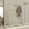 Arara de Exposição de Barra Única para Loja de Roupas, Prateleira Móvel, Cabideiro Vertical de Piso em Aço Inoxidável para Roupas Masculinas e Femininas