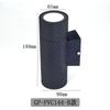 Lámpara de Pared Exterior Led Exterior Impermeable Plástico Simple Lámpara de Pared Exterior Entrada Pasillo Balcón Terraza Lámpara Redonda de Doble Cabeza