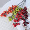 Fruta de la Fortuna de Frutos Rojos Flor de Nochevieja Fruto de Acebo Flor de Navidad Flor de Acacia de Baya Roja Decoración de Boda Adornos Florales