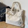 Bolsa de Lona para Mulheres, Grande Capacidade, Nova Bolsa de Ombro Versátil Outono e Inverno 2026, Bolsa Simples de Tecido Casual, Bolsa Tote para o Dia a Dia
