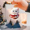Nuevo Adorno Colgante de Animales Planos de Acrílico Transfronterizo Mundo Animal Fiesta Navideña Decoración de Árbol de Navidad Colgante Dibujos Animados