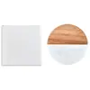 Posavasos Aislantes de Calor de Mármol con Madera de Acacia Redondos para Café Manteles Individuales de Madera Posavasos de Té de Halloween Estilo Europeo Venta al por Mayor