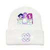 Gorro + Guantes 2025 Amazon Nuevo Drama Coreano Personaje de Dibujos Animados Estampado Gorro de Punto Gorro de Lana Gorro Cálido