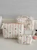 Bolsa de Cosméticos Geométrica Estrela Rosa Transfronteiriça de Alto Valor Portátil para Meninas Grande Capacidade Doce Estilo Ins Bolsa de Armazenamento