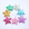 Llavero coreano BOMGOM DIY accesorios de resina colgante de belleza para teléfono móvil estrella brillante de cinco puntas con agujero