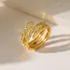 Anillo de Zirconia Micropavimentada Nuevo Transfronterizo Celebridad de Internet para Mujer, Anillo de Dedo Índice de Lujo Ligero de Moda de Gama Alta para Mujer con Apertura Ajustable