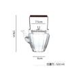 Tetera de Vidrio de Borosilicato Alto para el Hogar, Tetera Diamante de Gran Capacidad, Tetera de Vidrio con Patrón Vertical, Asa de Cobre, Tetera Flor Haz