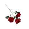 Ramos de Flores Artificiales Rojas, Materiales Florales para Bodas, Plantas Verdes, Decoración de Escena de Boda de Hotel, Decoraciones de Pasillo, Flores Falsas