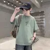 Roupas infantis meninos moda verão camiseta 100% algodão 2026 novo estilo crianças médias e grandes verão meninos fino verão manga curta t