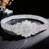 Decoración de Vestido de Novia Europeo y de Oriente Medio Transfronteriza Cinturón Metálico con Incrustaciones de Pedrería para Cintura de Boda de Mujer