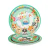 Amazon Transfronterizo Perro de Dibujos Animados Tema de Perro Fiesta de Cumpleaños Infantil Diseño de Ambiente Juego de Vajilla Desechable