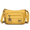 Bolso de mujer con textura de cuero suave, nuevo modelo 2026, simple y elegante, versátil, bolso para mamá, color liso, de hombro cruzado moderno para mujer