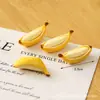 Accesorios de Resina al por Mayor Mini Plátano Simulación de Comida Juguete Pegamento de Crema Imán para Refrigerador Llavero Adorno para Coche