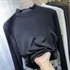 Camiseta Base de Terciopelo Alemán para Niñas Otoño e Invierno, Cuello Semi Alto, para Niños Medianos y Grandes, Estilo Coreano, Ropa Interior Cálida, Estampado Lindo, Manga Larga, Ropa para Niños
