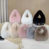 Bolsa de ombro tipo bolinho de outono e inverno de pele sintética de raposa para atacado, bolsa feminina, bolsa mensageiro fashion portátil de grande capacidade, bolsa de pelúcia