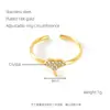 Anillo Nuevo de Acero Inoxidable Estilo Japonés y Coreano para Mujer, Simple, Fresco, Moderno y Elegante, Anillo Abierto Ajustable de Acero de Titanio