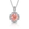 Tiktok Xiaohongshu En Vivo Más Vendido Octagonal Corte Rosa Piedra Preciosa de Color Diamante de Alto Quilate Moda Transfronteriza Europea y Americana Joyería