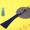 Pingente de Leque Longo de Jade com Borla de 16CM Tendência Nacional Pingente de Borla Yaji Hanfu Estilo Antigo Feito à Mão