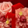 Nuevos Minimalistas Vietnamitas Chapados en Oro Huecos Bolas Moda Cuentas Flor de Coche Puños de Oreja Pendientes Versión Coreana Joyería de Envío Directo en Vivo