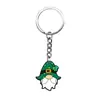 Centenas de St. Pingentes de Chaveiro Dia de São Patrício, Decorações de Chaveiro Chapéu Verde DIY de Borracha Macia em PVC, Itens de Presente