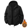 Chaqueta de Forro Polar para Hombre 2026 Otoño Invierno Espesa de Manga Larga Resistente al Viento Chaqueta de Montañismo Ropa de Trabajo Chaqueta con Capucha En Stock