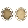 Joia de Liga Metálica Popular Transfronteiriça, Pingente Base Oval Pedra do Tempo Acessório DIY, Diâmetro Interno 18*25mm
