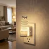 Luz de Noche 3D Gy252 Estilo Torre Inclinada de Pisa Linda para Niños Luz de Sala de Estar Mesita de Noche Sensor de Control Luz de Noche Versión Enchufable
