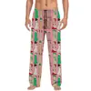 Pantalones de pijama casuales con cordón para hombre y mujer con estampado de dibujos animados para parejas, pantalones caseros personalizables