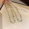 Collar de Perlas con Cuentas de Cristal Irregulares, Fresco y Elegante, Cadena para Clavícula de Estilo Suave y Dulce, Collar de Diseño Único para Mujeres