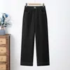 Pantalones vaqueros para mujer, colección de primavera y otoño, pantalones casuales elásticos, pantalones para mujeres de mediana edad y mayores, cintura elástica, tiro alto, alargadores de piernas, pantalones de pierna recta