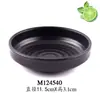 Mesa para Fondue Estilo Japonés Vajilla Creativa de Plástico Plato Negro para Snacks de Salsa de Soja Dim Sum Plato de Melamina Imitación Porcelana Tazón para Salsa Plato de Condimentos