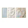 Fondo de Pared de Sofá de Sala de Estar Pintura Decorativa de Tres Piezas Estilo Moderno Simple Crema Mural Abstracto Fresco Simple Elegante Pintura de Pared