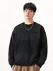 Ropa para Hombre Fengshe / Sudadera Pesada de 360 g para Hombre, Primavera y Otoño, Lavado Degradado, Estampado Casual Americano, Cuello Redondo, Manga Larga