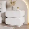 Mesita de noche estilo crema, Gabinete de almacenamiento de mesita de noche moderno simple de madera maciza, Gabinete de mesita de noche para el hogar, Gabinete de mesita de noche para dormitorio pequeño