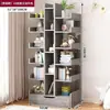 Apartamento pequeño, estantería simple, de pared, de pie, pequeña, estante de almacenamiento moderno, diseño minimalista y moderno, adecuado para uso doméstico, estantería para dormitorio