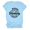 ¡Advertencia! Camiseta Informal de Manga Corta con Cuello Redondo para Mujer, Comercio Exterior Transfronterizo de Ebay Europeo y Americano, Amazon