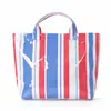 Bolso de Hombro Rayado Nuevo Transfronterizo, Bolso de Mano Ligero de Aspecto Elegante, Bolso de Hombro Portátil de Gran Capacidad para Viajes y Uso Diario