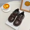 Zapatos de cuero para niños, zapatos negros antideslizantes estilo coreano para rendimiento, nuevos mocasines de primavera y otoño para niñas, zapatos ligeros de princesa para la escuela