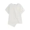 Top de Verano ALINDM para Mujer Tallas Grandes con Mangas Cortas Volantes, Tacto de Alta Gama 100 kg Diseño Coreano Camiseta de Manga Corta