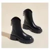 Botines Martin forrados de polar para mujer, botines Chelsea de tacón grueso y suela gruesa, nueva colección otoño/invierno 2026, botines de estilo británico, botas de ajuste ceñido