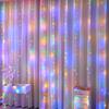 Amazon 3* 3m Luces de Cortina de Alambre de Cobre LED Decoración Navideña con Control Remoto USB de Ocho Funciones Cadena de Luces para Interiores