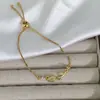 Pulseira retrátil de aço titânio tulipado japonesa e coreana feminina pulseira nicho ins ajustável Pulseira flor de opala feminina