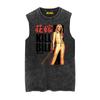 Kill Bill Kill Bill La Novia Hombres película desgastada lavada vintage batik camiseta sin mangas