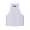 Moda Europea y Americana Transfronteriza Aliexpress Más Vendido Chaleco Decorado con Botones + Conjunto de Pantalones de Pierna Ancha