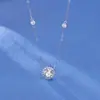 Colar com Pingente Estrela Azul Pontilhada em Prata de Lei S925 para Mulheres Presente de Aniversário Pingente Elegante Minimalista Luxo Leve Nicho
