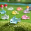 Adornos Luminosos Mixtos de Animales Pequeños de Resina Transfronterizos Accesorios Decorativos DIY Colgantes Artesanales de Oso Sentado Venta al por Mayor