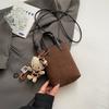 Moda Outono Bolsa de Celular Transversal Feminina 2025 Nova Bolsa Satchel de Nicho Bolsa Balde Nicho Estilo Coreano Bolsa Pequena de Moda